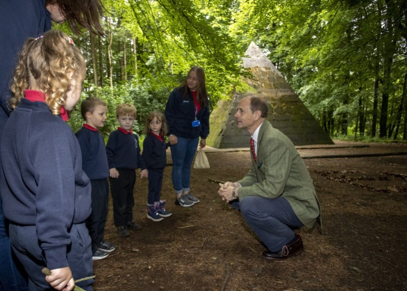 Pupils from People’s Forest School, Garvagh meet the Duke of Edinburgh