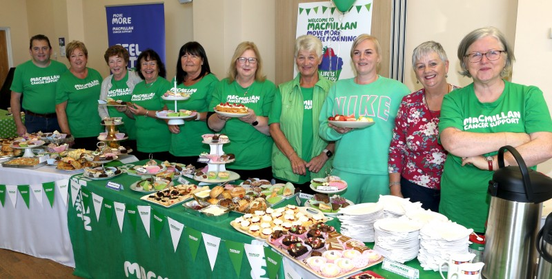 Move More Participants and family volunteering at Council’s Macmillan Coffee Morning, held at the end of September.