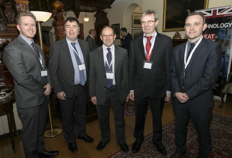 Causeway Coast and Glens Borough Council's Strategic Projects Manager Niall McGurk (far right) pictured with guests at the reception in Dublin: David Auerbach, Department for International Trade, Dave Feenan, Irish Software Innovation Network, Michael Martin, NCR Corporation, Torlach Denihan, Telecommunications and Innovation Federation.