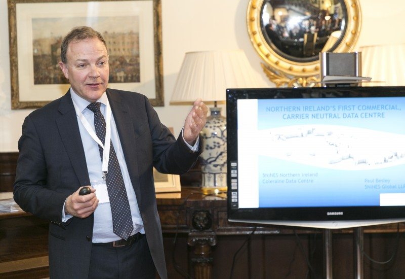 Paul Besley from 5NINES, anchor tenant of the Atlantic Link Enterprise Campus pictured at the event hosted by the British Ambassador to Ireland in Dublin.