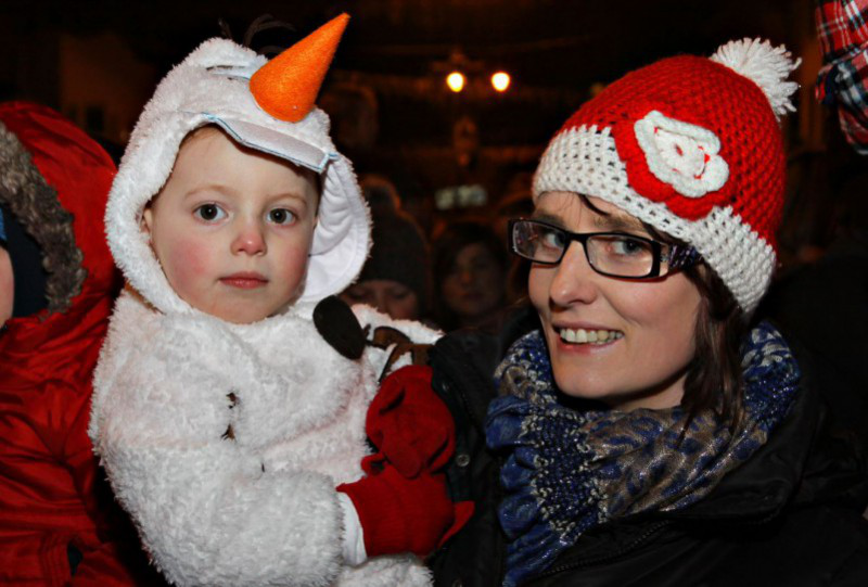 Lacey with mum, Pauline at the Switch On of the Ballymoney Christmas Lights.