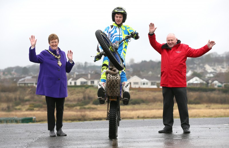 Robert McCrory representing the Motor Cycle Union of Ireland Ulster Centre provides a preview of some of the action taking place during the NW200 Race Week Festival with NW200 Event Director Mervyn Whyte and the Mayor of Causeway Coast and Glens Borough Council Councillor Joan Baird OBE.  Race Week runs from May 12th - May 20th offering a packed programme of entertainment and attractions across the Causeway Coast and Glens.