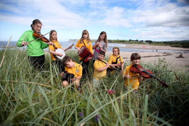 Young musicians from Ballycastle Comhaltas get in some practice ahead of the Ould Lammas Fair which takes place in Ballycastle from Saturday 24th August - Tuesday 27th August with four days of entertainment to look forward to in the seaside town.