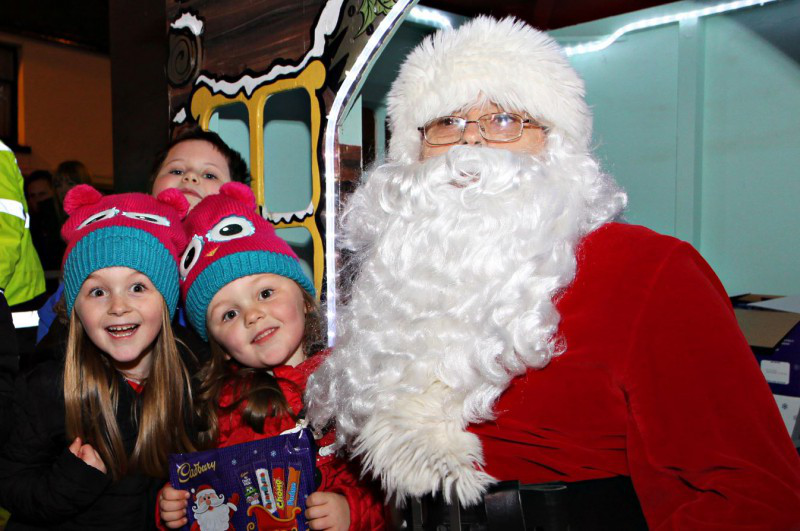 Excited children meet Santa at his Grotto during the Ballymoney Christmas Lights Switch On.