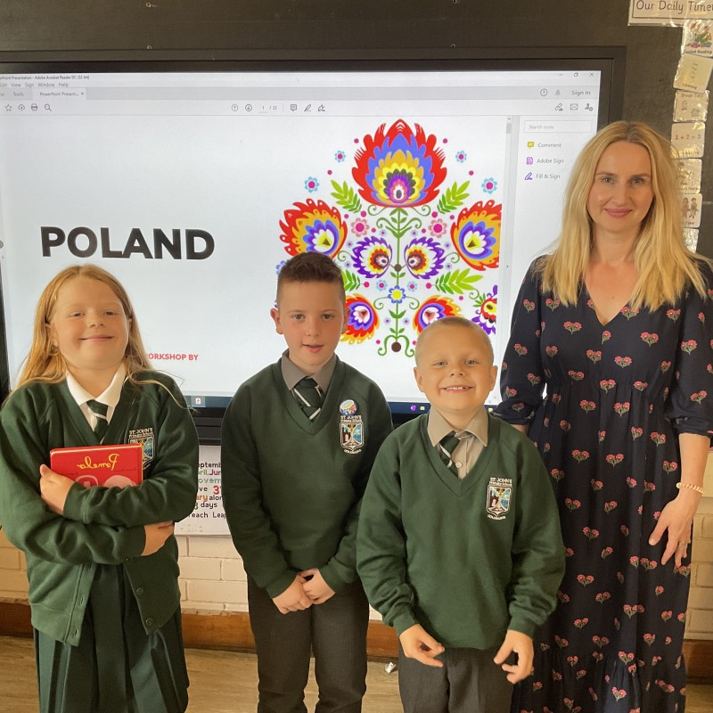 Children from St John’s Primary School Coleraine who enjoyed the Polish workshop as part of Council’s Good Relations Cultural Diversity project.