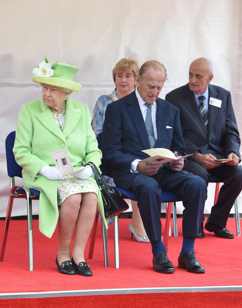 2016, The Queen and Prince Philip pictured during the visit to Bushmills.