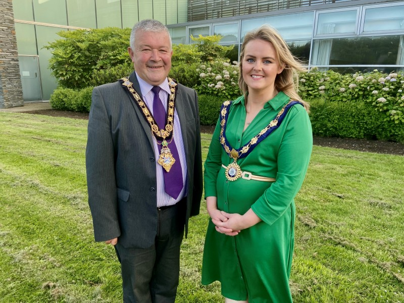 The new Mayor of Causeway Coast and Glens Borough Council Councillor Ivor Wallace pictured with the new Deputy Mayor Councillor Kathleen McGurk.