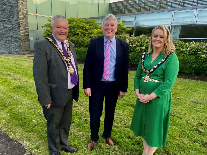 The new Mayor of Causeway Coast and Glens Borough Council Councillor Richard Holmes pictured with Councillor Ashleen Schenning, Deputy Mayor.
