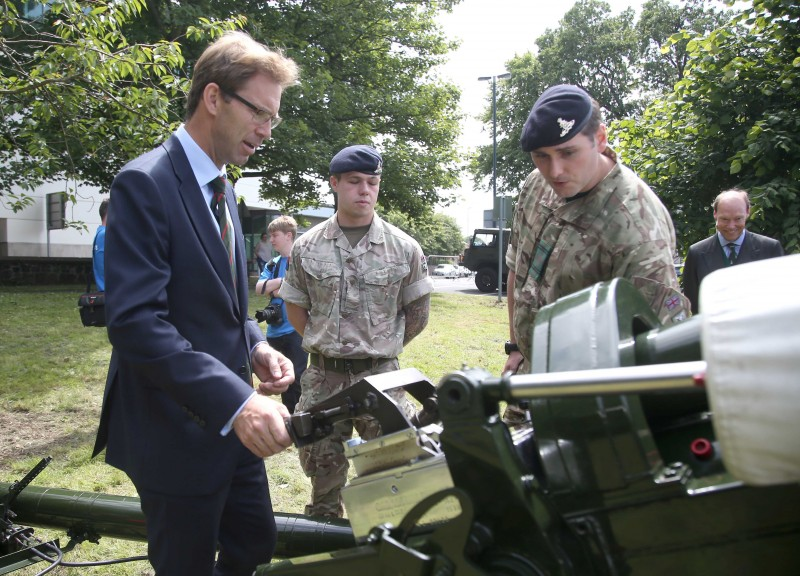 Tobias Ellwood, Minister for Defence People and Veterans pictured at Armed Forces Day in Coleraine.