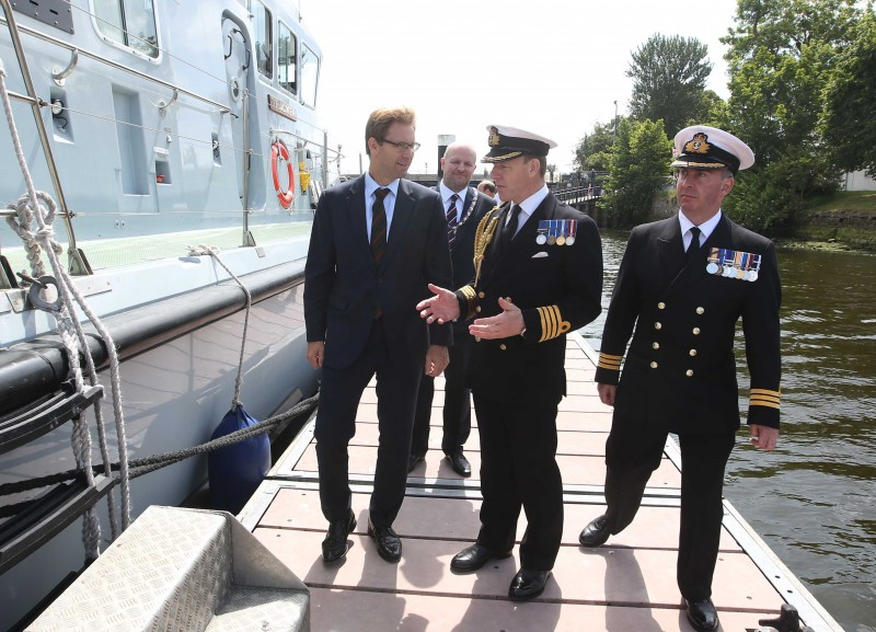Tobias Ellwood, Minister for Defence People and Veterans pictured at Armed Forces Day in Coleraine.