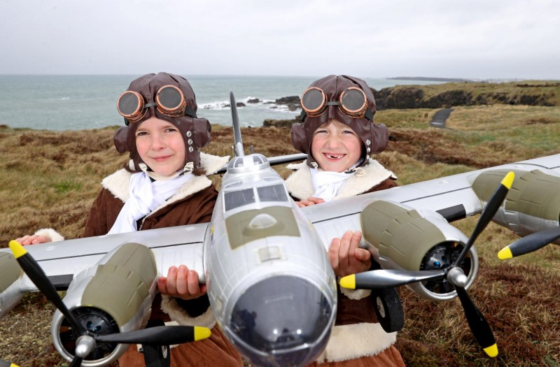 Pictured launching The NI International Air Show 2022 are two excited pupils, Leo McIntyre and Evie Cowan from Mill Strand Integrated Primary School in Portrush.