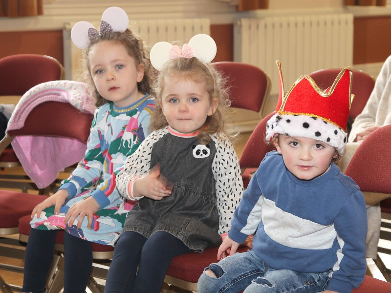 Some of the little ones who enjoyed the storytelling in Ballymoney Town Hall.