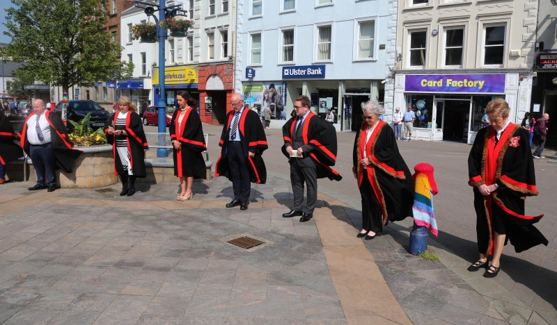 Elected members pictured at the Armed Forces Day event held on Monday 21st June 2021 in Coleraine.