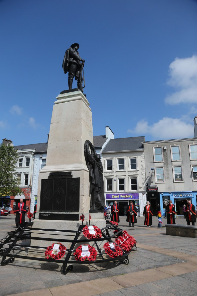 The War Memorial at the Diamond in Coleraine where the Armed Forces Day commemoration took place on Monday 21st June 2021.
