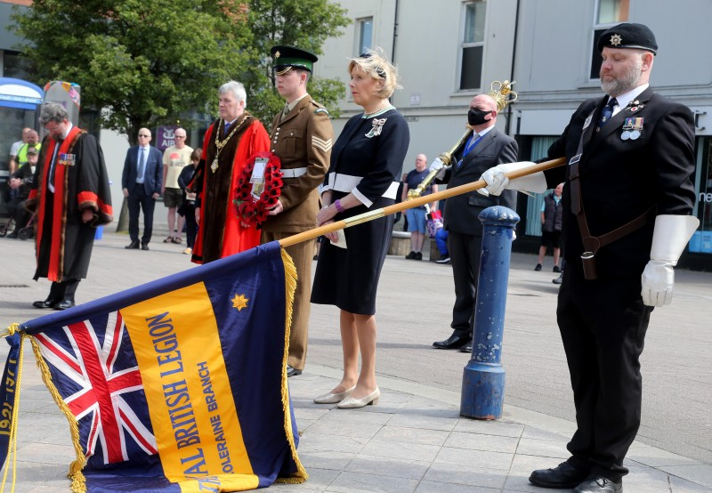Pictured at the Armed Forces Day commemoration in Coleraine.
