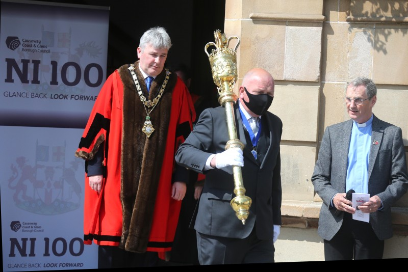 The Mayor of Causeway Coast and Glens Borough Council Councillor Richard Holmes pictured at the Armed Forces Day commemoration held on Monday 21st June 2021.