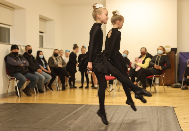 Dancers from the Pringle School of Irish Dancing perform at the musical evening held at Aghanloo Community Centre.
