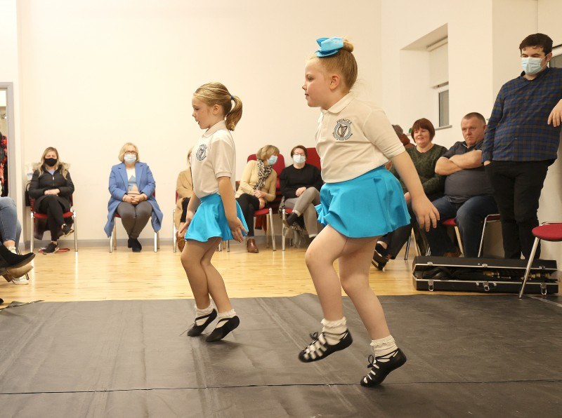Dancers from the Pringle School of Irish Dancing perform at the musical evening held at Aghanloo Community Centre.