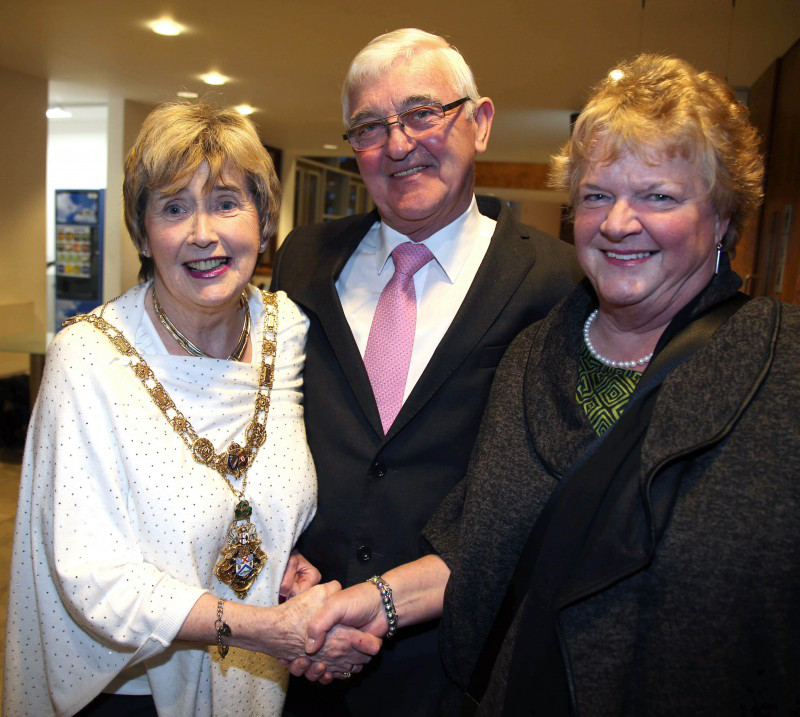 Brian Sweeney and Suzanne Mortimer pictured at the reception held in the Mayor’s Parlour, Cloonavin.