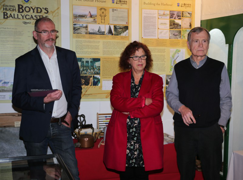 John Martin, Helen Perry and Aidan McMichael pictured at the event held to mark the seasonal reopening of Ballycastle Museum.