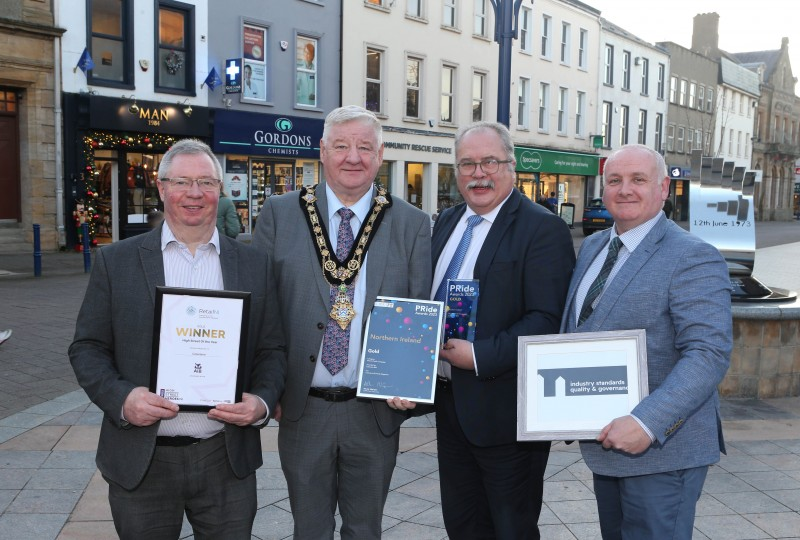 The Mayor congratulates members of Coleraine BID who gained several prestigious accolades for a range of projects over the last 12 months.
