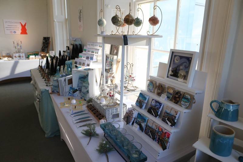 This year’s Flowerfield Christmas Craft Market will showcase 38 local and Northern Ireland makers, some of the local makers participating are: (front – back) Yolande Shannon, Lappin and May, and Potter and Bunny.