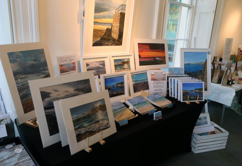 A selection of art on display from Elizabeth Johnson one of the stallholders who feature at this year’s Flowerfield Christmas Craft Market.