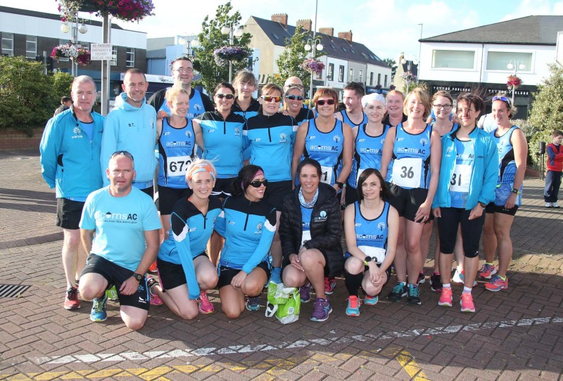 Members of the Acorns Athletics Club based in Cookstown and Magherafelt pictured in Coleraine ahead of the Edwin May Five Mile Classic race organised by Causeway Coast and Glens Borough Council.