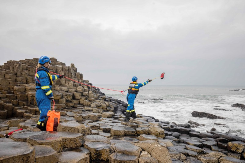 To mark the organisation’s 200th anniversary, representatives of HM Coastguard cast a throwline into the sea at The Giant’s Causeway on Saturday 15th January as a symbol of the service’s dedication, past and present.