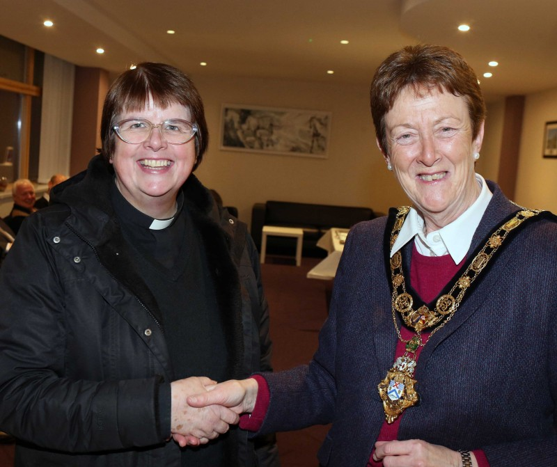 Reverend Amanda Adams, Rector of Ballyrashane and Kildollagh Parish pictured with the Mayor of Causeway Coast and Glens Borough Council, Councillor Joan Baird OBE.