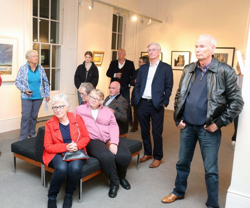 Some of those who attended the 71st exhibition launch of Coleraine Art Society at Flowerfield Arts Centre in Portstewart.