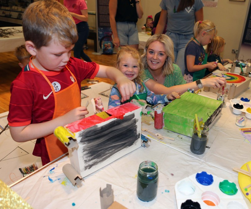 Local children and parents get creative at Ballymoney Museum’s, Museum Minis Summer Club.