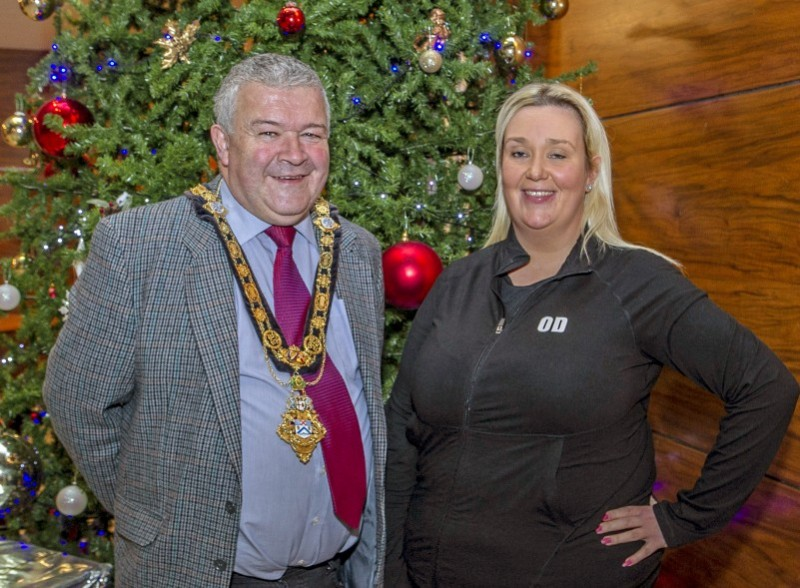 The Mayor of Causeway Coast and Glens Borough Council, Councillor Ivor Wallace, pictured alongside OMD Dance Club Instructor Orla Dixon in Cloonavin.
