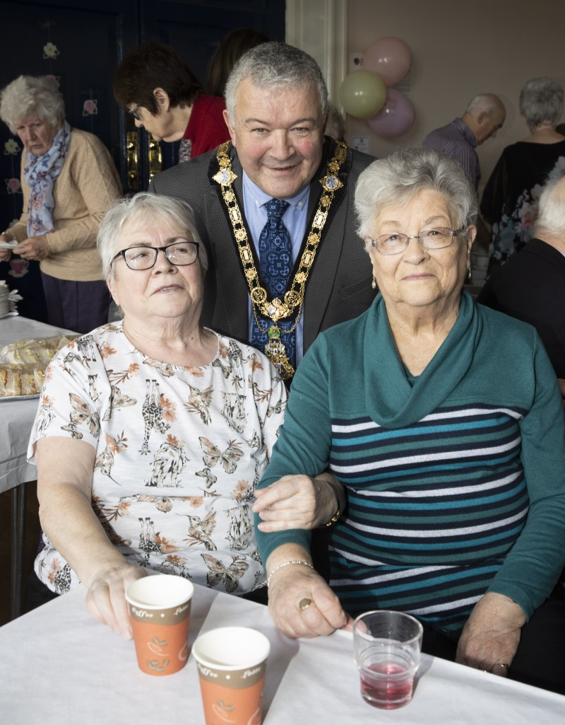 The Mayor of Causeway Coast and Glens Borough Council, Councillor Ivor Wallace, pictured with some of those who attended the Tea Dance in Ballymoney Town Hall.