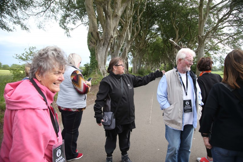 Some of the tourism trade participants pictured at The Dark Hedges experience as part of the familiarisation trip organised by Causeway Coast and Glens Borough Council.