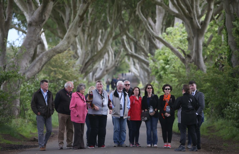 Representatives of Causeway Coast and Glens Tourism industry and visitor information centres who took part in the familiarisation trip organised by Causeway Coast and Glens Borough Council pictured at the Dark Hedges Experience.