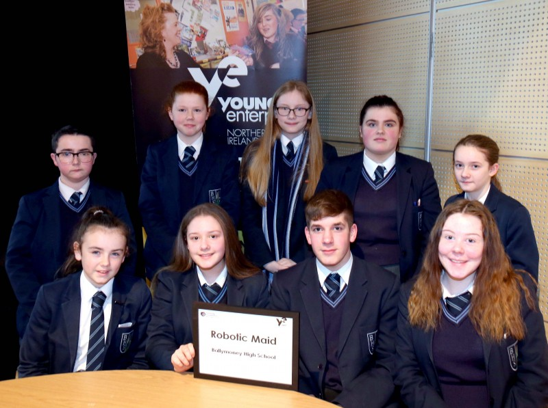 Pupils from Ballymoney High School who took part in the Digital Youth programme finale event at Roe Valley Arts and Cultural Centre.