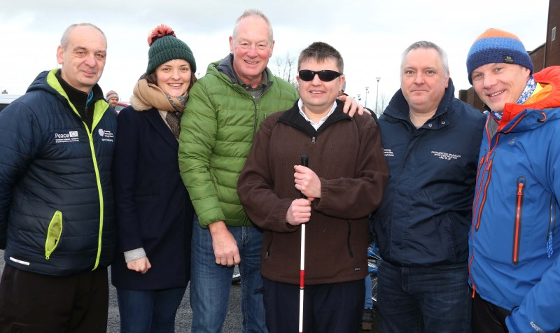 John Fall, Lauren Scott, Peter Scott, John Nicholl, Rodger Downey and Robin Taggart pictured at the Inclusive Cycling event organised by Causeway Coast and Glens Borough Council.