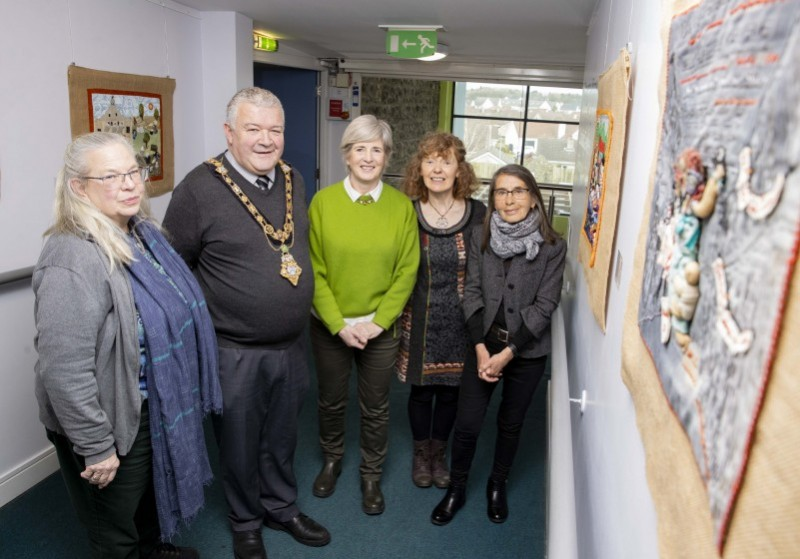 The Mayor of Causeway Coast and Glens Borough Council, Councillor Ivor Wallace joins members of the public who enjoyed Flowerfields new free exhibition Mujeres Disruptivas / Disruptive Women on display until 5th August.