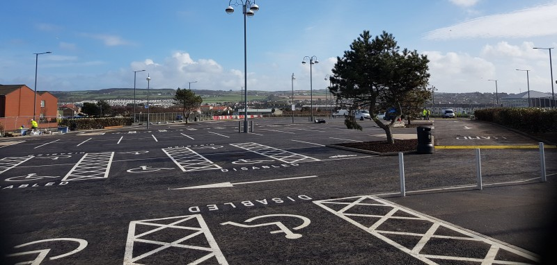 The provision of additional Disability Discrimination Act (DDA) compliant spaces including some with a safe disembarkation zone is among a range of improvements carried out at Dunluce Avenue Car Park in Portrush.