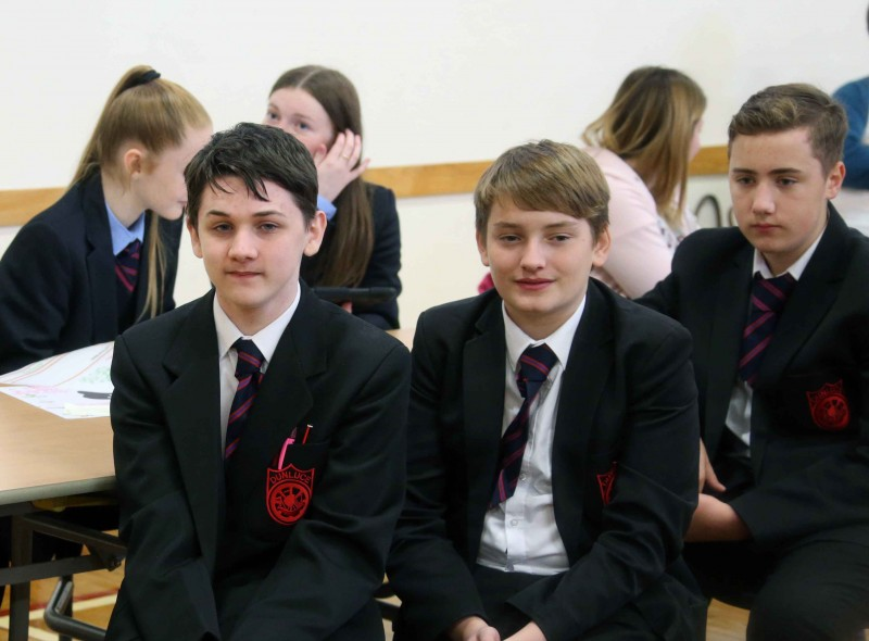 Jamie Boreland, Jack Cameron and Matthew Bailey pictured at the Digital Youth launch event delivered by Causeway Coast and Glens Borough Council and Young Enterprise NI.