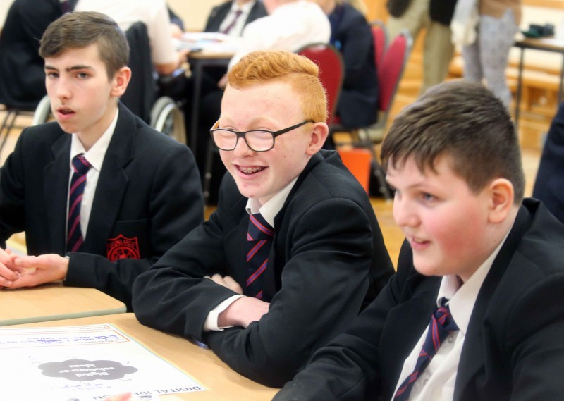 Kai McCrellis, Gavin Morrison and Lucas McKay pictured at the Digital Youth launch event delivered by Causeway Coast and Glens Borough Council and Young Enterprise NI.