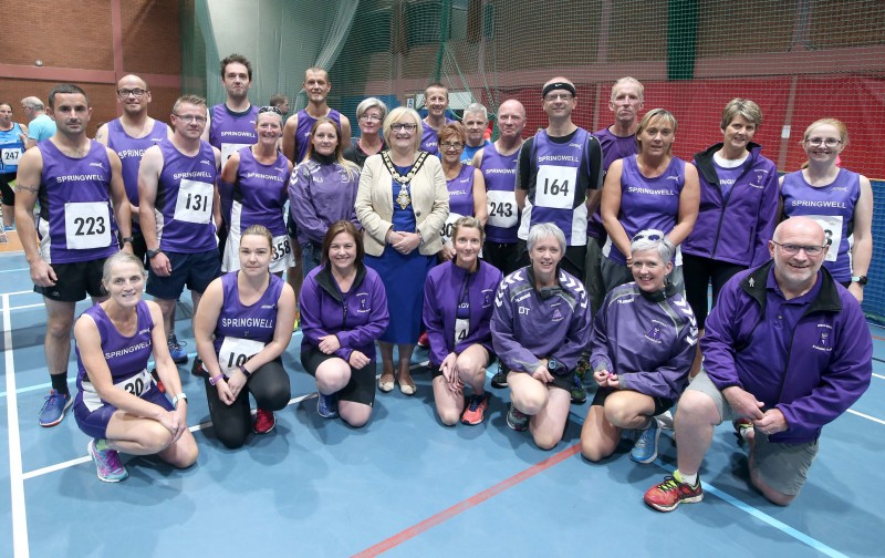 Members from Springwell Running Club pictured in Coleraine for the Edwin May Five Mile Classic race organised by Causeway Coast and Glens Borough Council.