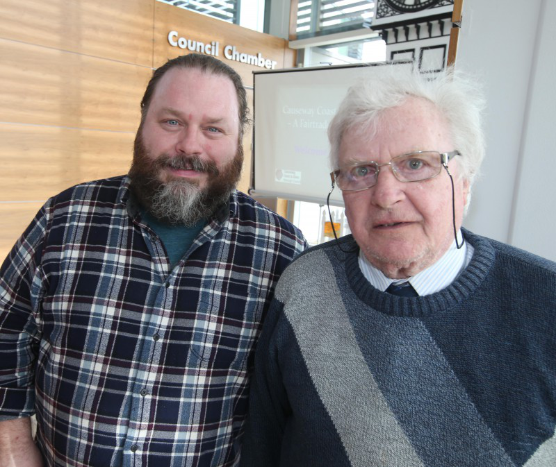 Patrick and Gordon Frew pictured at the Fairtrade event held in Cloonavin.
