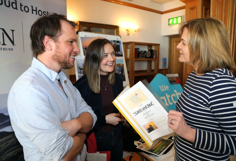 Wendy Gallagher from Causeway Coast Foodie Tours pictured with Carl and Anna Isakson at the at the familiarisation tour organised by Causeway Coast and Glens Borough Council.