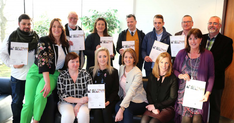 Some of those from the tourism and hospitality industry who have recently completed the World Host Ambassador training pictured with trainer Wendy Gallagher from Causeway Coast Foodie Tours and Zoe Bratton and Kerrie McGonigle from Causeway Coast and Glens Borough Council.