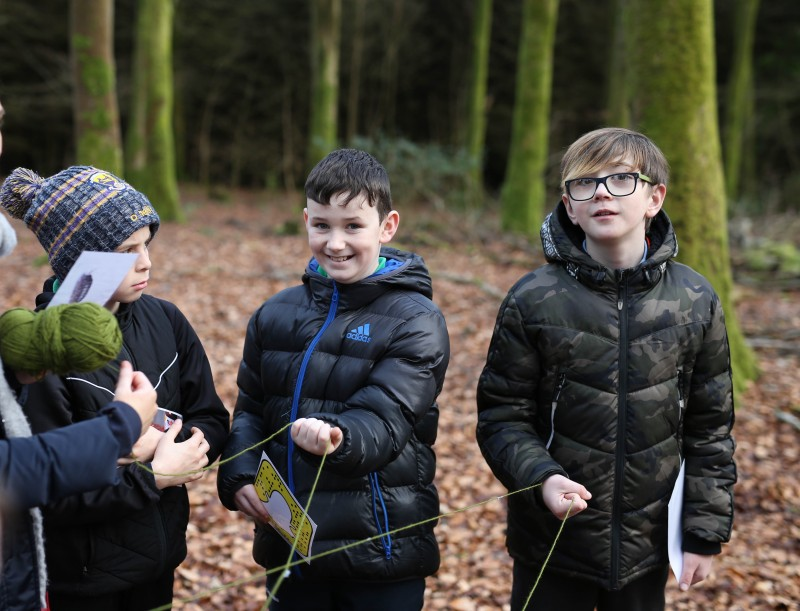 Pupils from St Patrick’s Primary School in Glenariff, Bushvalley Primary School in Stranocum and St. Ciaran’s Primary School, Cushendun enjoy a visit to Garvagh Forest as part of a Shared Education programme organised by Causeway Coast and Glens Borough Council’s Good Relations team.