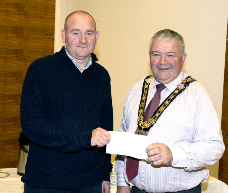 David McFetridge pictured with the Mayor of Causeway Coast and Glens Borough Council, Councillor Ivor Wallace, during the event in Cloonavin.