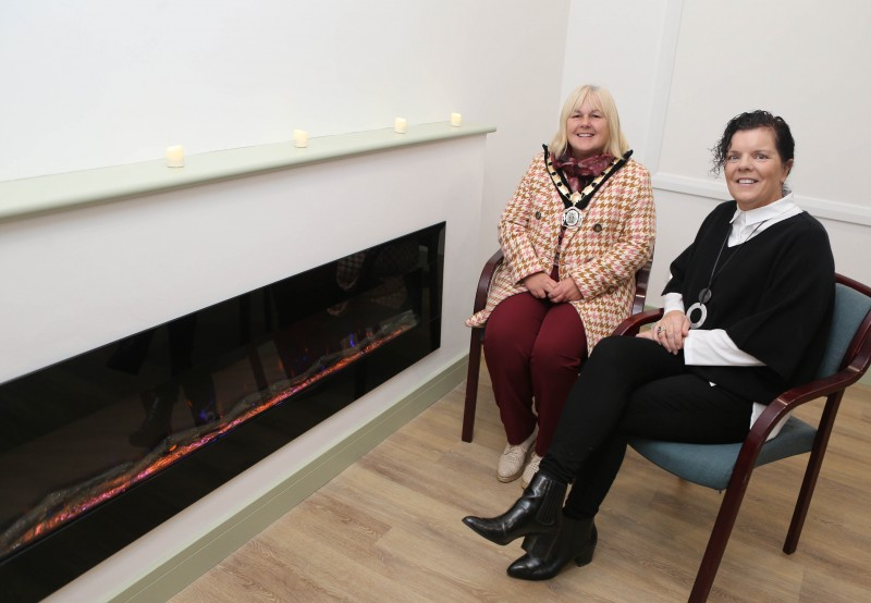 Deputy Mayor, Councillor Margaret-Anne McKillop is shown the new studio at Body and Mind Garvagh by owner, Kathleen Doherty.