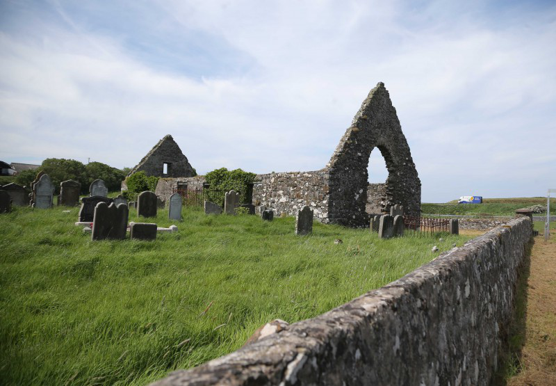 St Cuthbert's Church near the Dunluce Castle where bodies recovered from the Girona are buried.